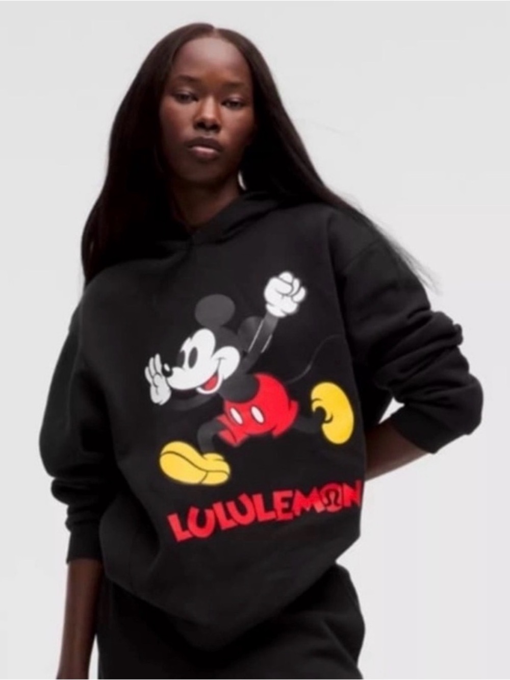 lululemon athletica Disney Black Hoodie with Mickey Mouse Graphic unisex XXL